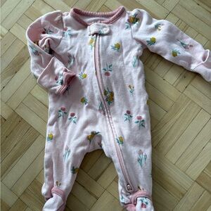Carter's Pink Floral Footie One Piece